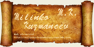 Milinko Kuzmančev vizit kartica